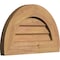 Ekena Millwork Half Round Gable Vent Western Red Cedar Gable Vent w/Decorative Face Frame, 34"W x 17"H GVWHR34X1702SDUWR - alternate 3
